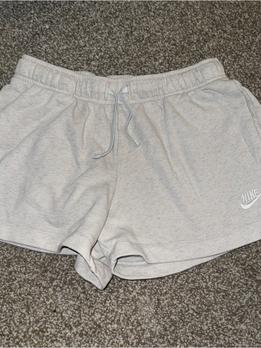Nike Women’s Light Heather Gray Athletic Fleece Shorts